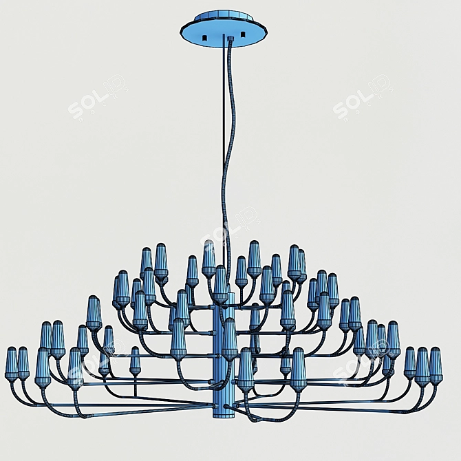 Modern Elegance: Candela LED Chandelier 3D model image 4