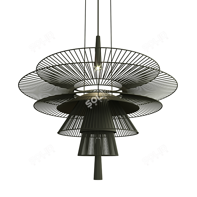 Floating Transparency: Gravity Pendant Lamp 3D model image 4