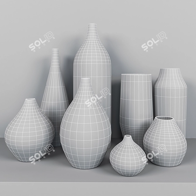 Elegant Vray Vase in Format 3D model image 2