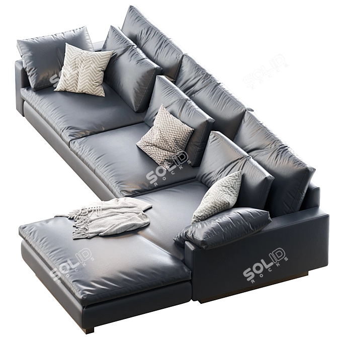 Harmony Chaise Sectional: Comfort in Every Dimension! 3D model image 4