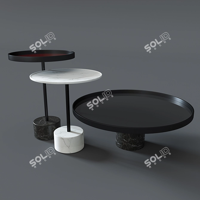 Versatile Modular Coffee Tables Cassina 1949 3D model image 1