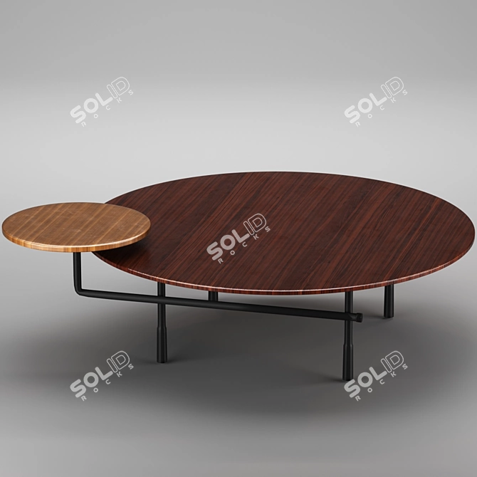 Modern Wooden Coffee Table 3D model image 1