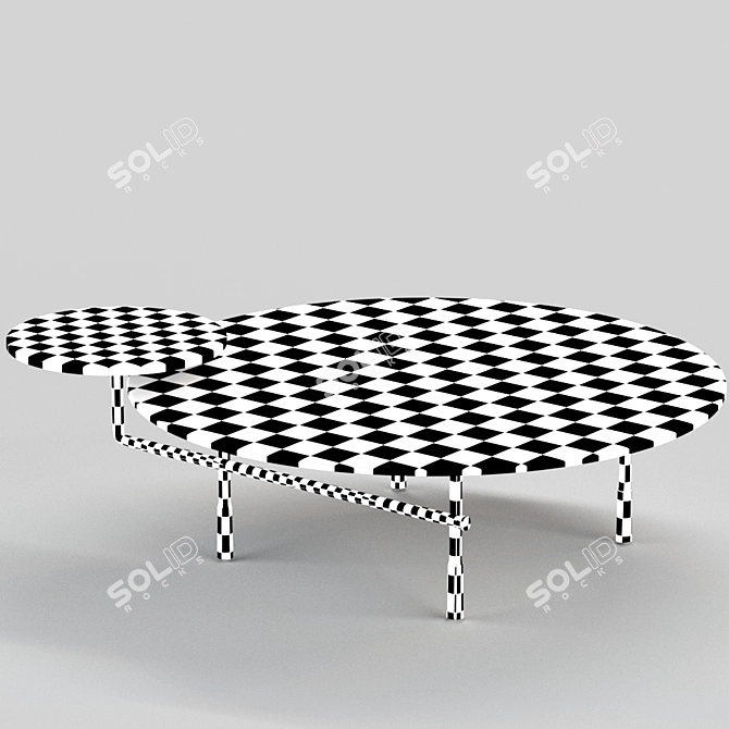 Modern Wooden Coffee Table 3D model image 5
