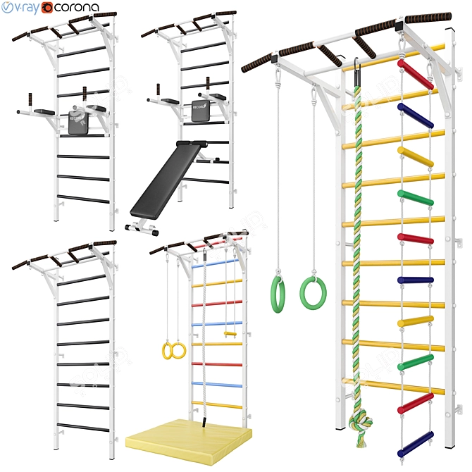 Versatile Monolith Wall Bars 3D model image 1