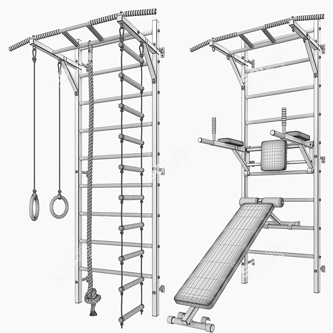 Versatile Monolith Wall Bars 3D model image 5