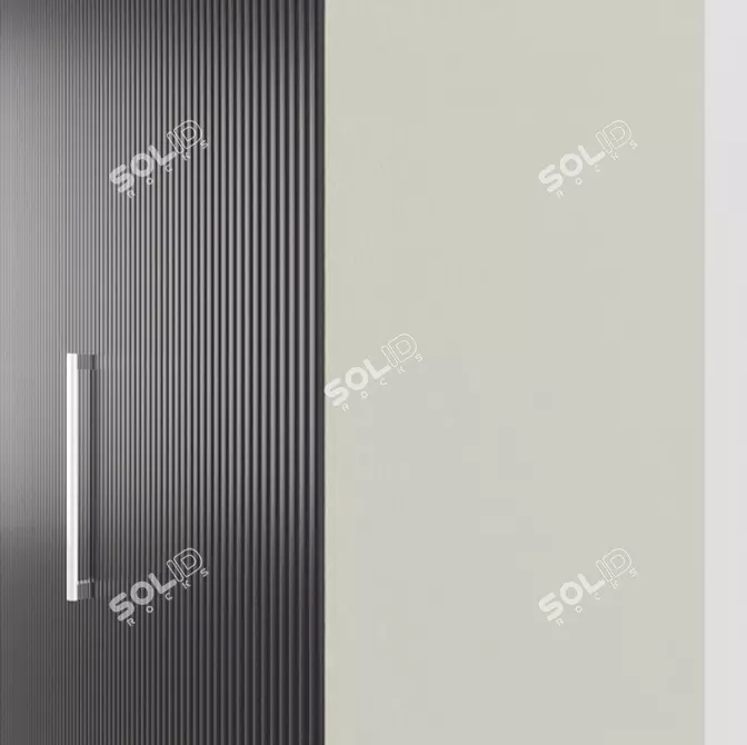 Corrugated Door Wardrobe 3D model image 3