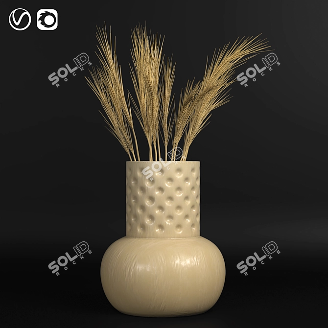 Elegant Decorative Vase 3D model image 1