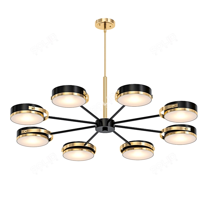 Vintage Hamburg Loft 8 Pendant 3D model image 1