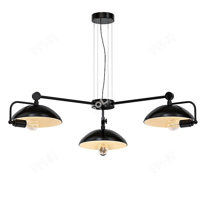 Sleek Triomio Pendant Light 3D model image 1