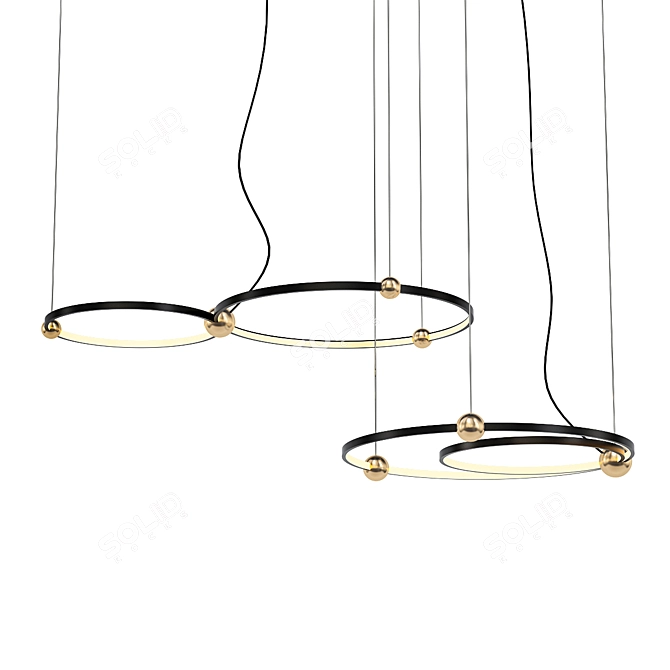 Galactic Glow Pendant 3D model image 1