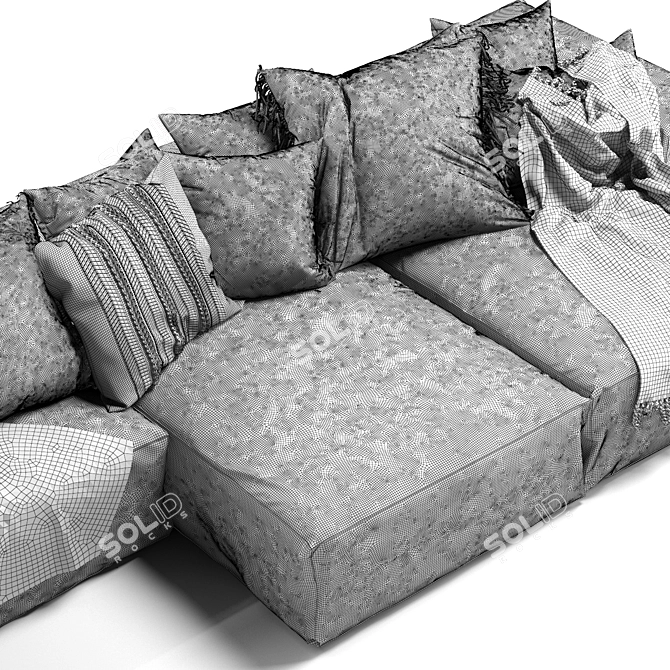 Modern Hendrix Sofa: Luxurious, Stylish & Spacious 3D model image 5