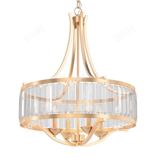 Crystal Elegance: Prava Euro Chandelier 3D model image 1