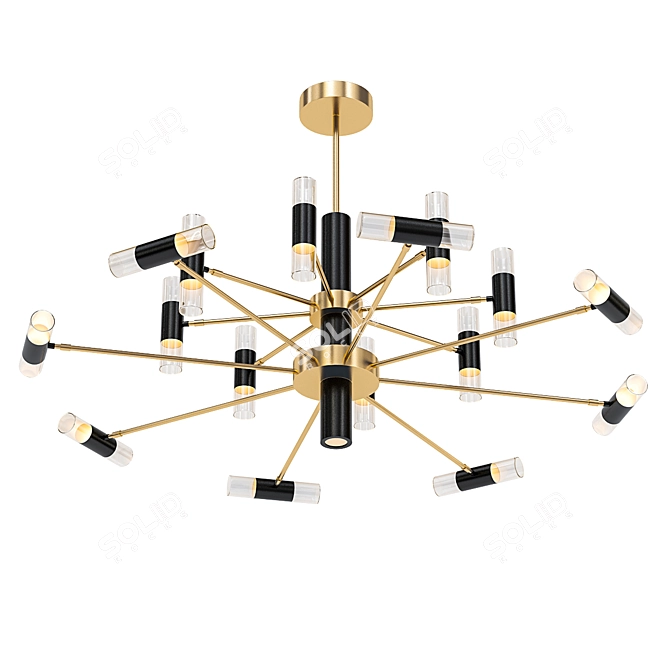 Modern Horn-shaped Pendant Chandelier 3D model image 1