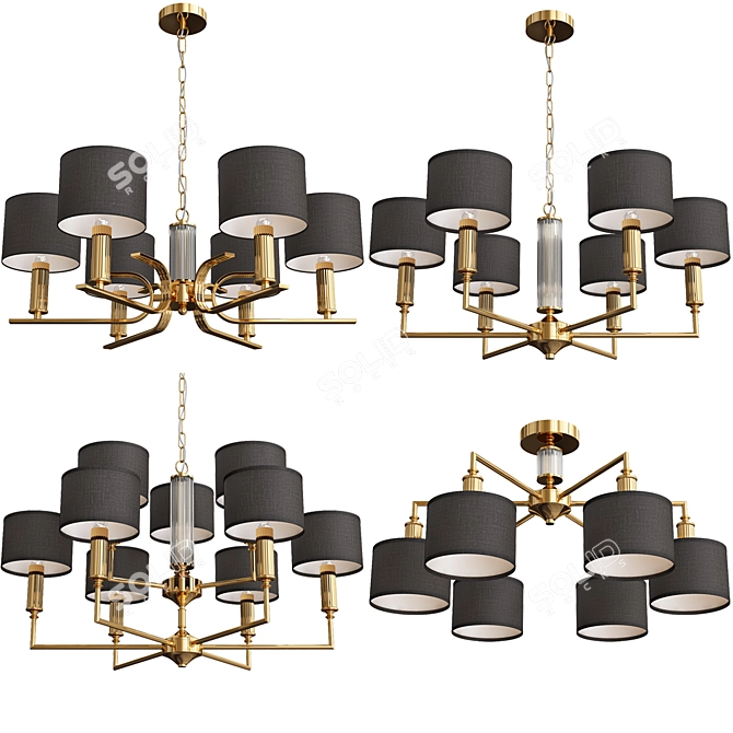 Elegant Chandelier Collection | Stunning Designs 3D model image 1