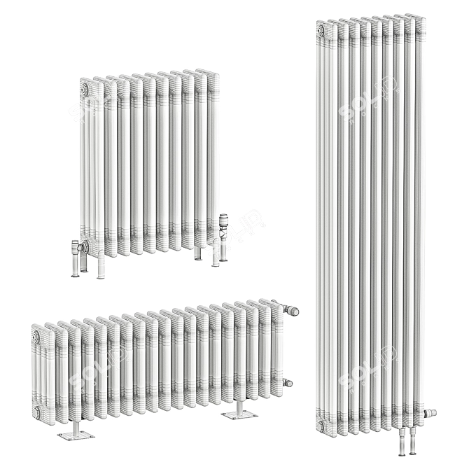 Zehnder Charleston Radiator Set 3D model image 4