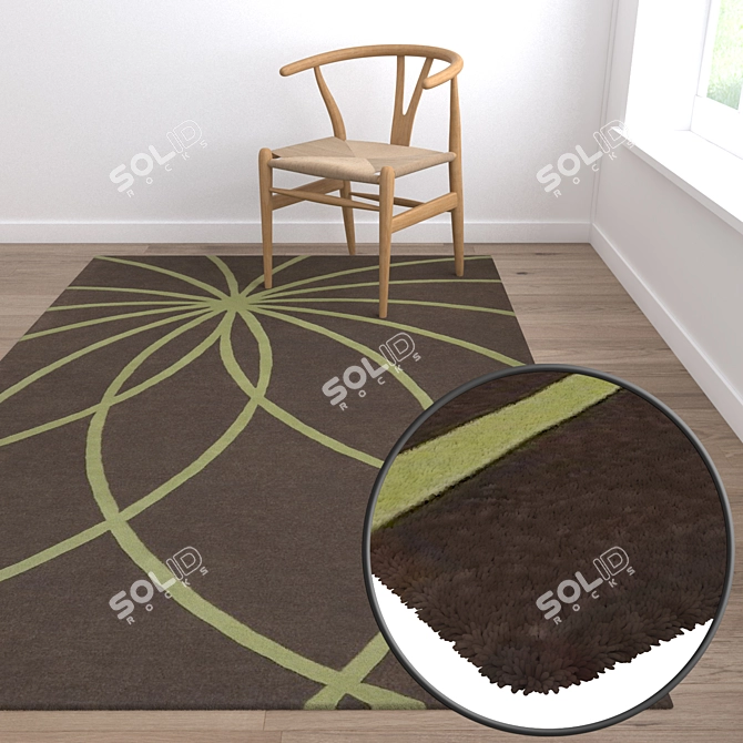 Luxurious Carpet Set 1185 3D model image 5