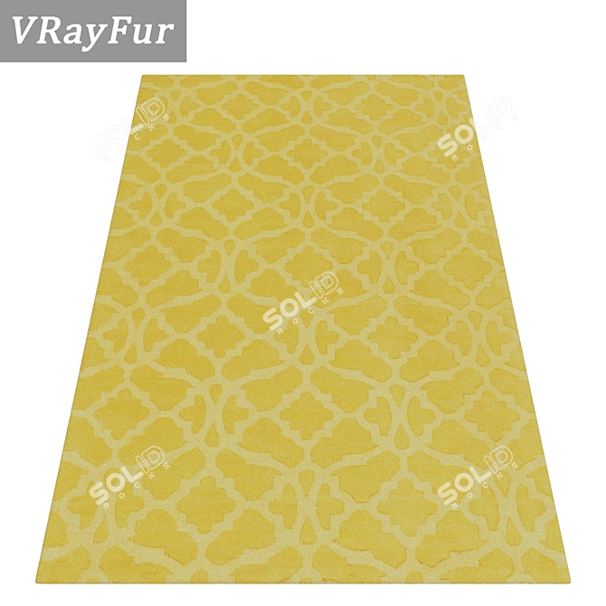 Luxury Carpet Set: 3 High-Quality Textures 3D model image 2