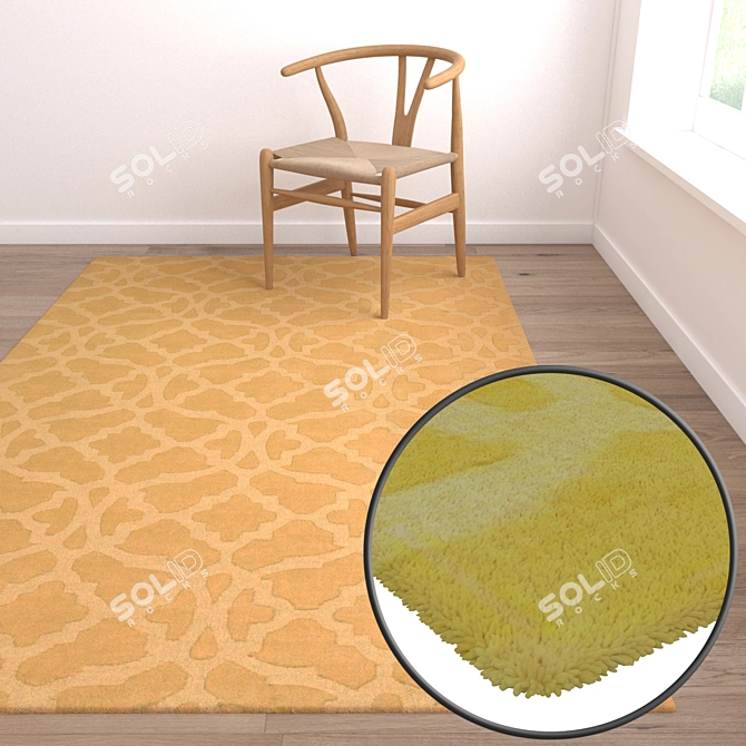 Luxury Carpet Set: 3 High-Quality Textures 3D model image 5