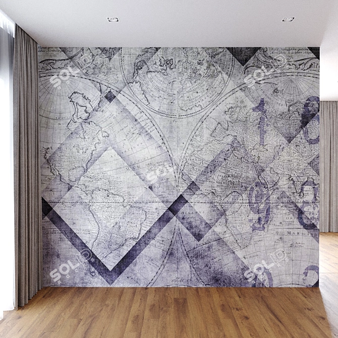 Wall Material Fragment: Transform Your Space 3D model image 1