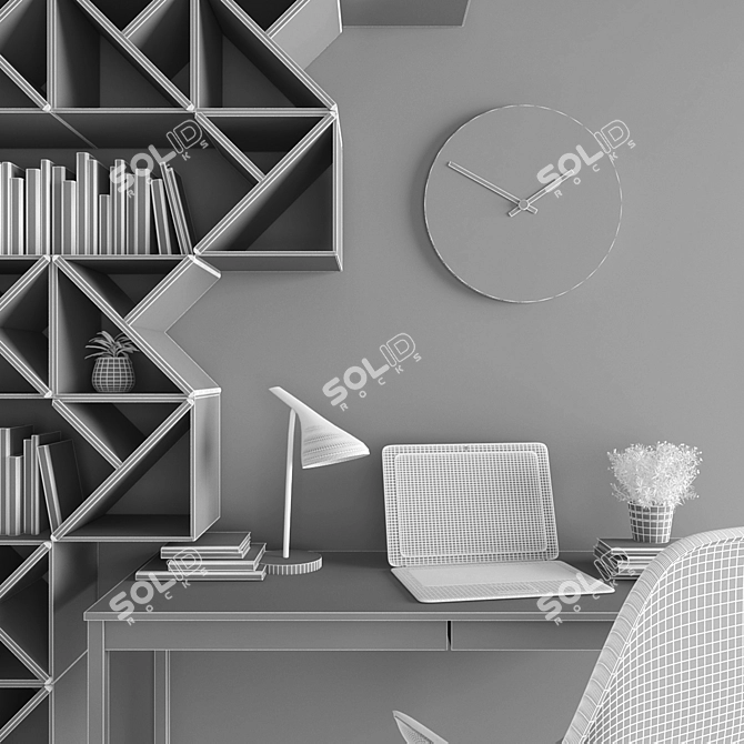  All-In-One Workplace Set 3D model image 3