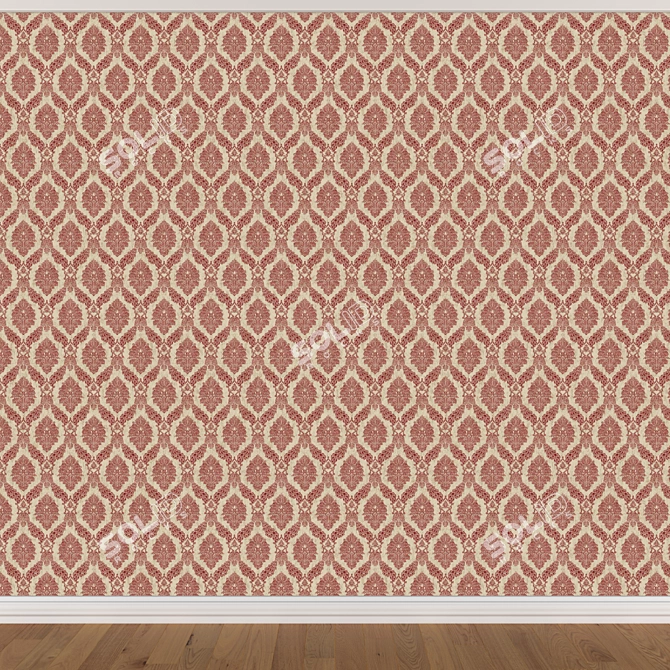 Seamless Wallpaper Set - 3 Colors 3D model image 4