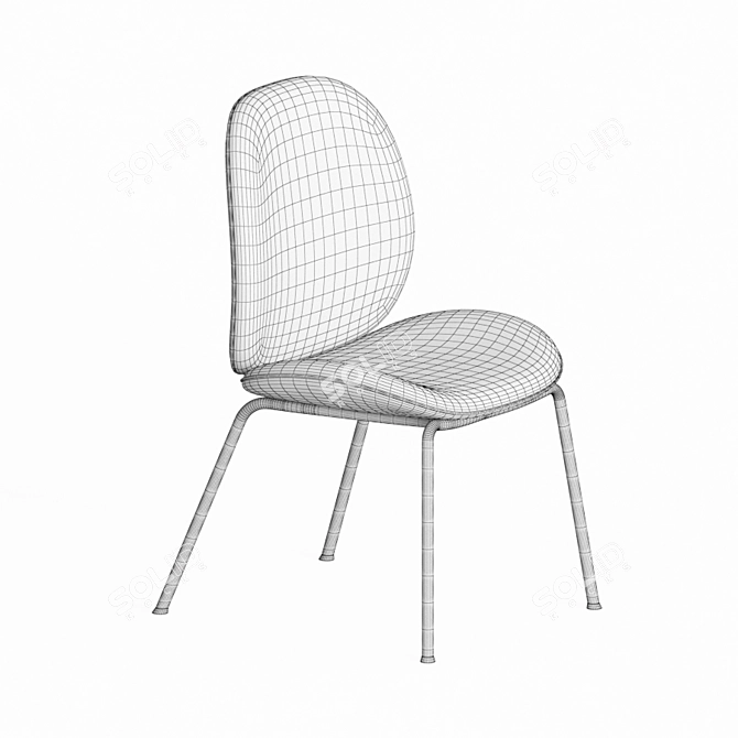 Elegant Upholstered Dining Chair 3D model image 4