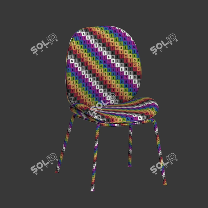 Elegant Upholstered Dining Chair 3D model image 5