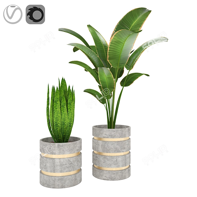 Lush Greenery: Plants_01 3D model image 1