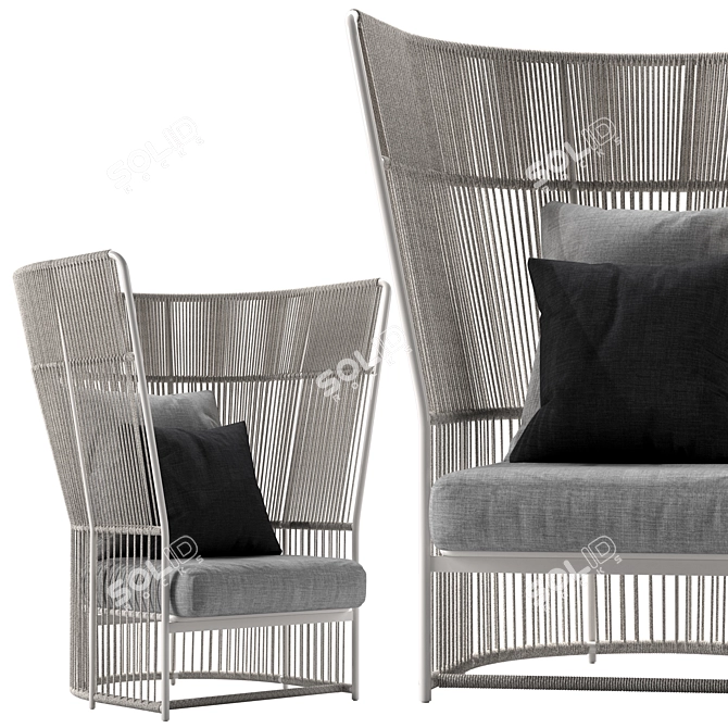 Elevated Elegance: Tibidabo High Armchair 3D model image 2