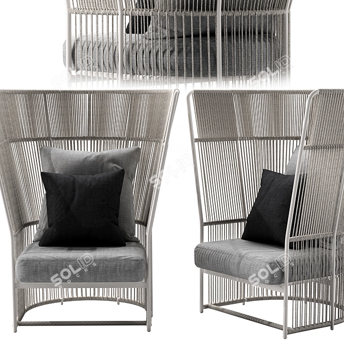 Elevated Elegance: Tibidabo High Armchair 3D model image 3