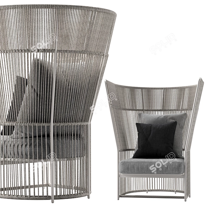 Elevated Elegance: Tibidabo High Armchair 3D model image 4