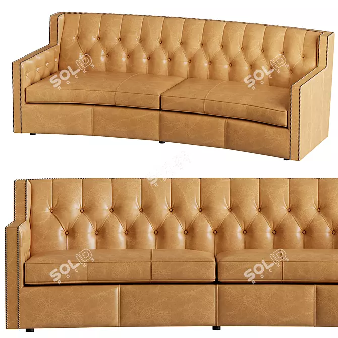 Title: Bernhardt Candace Leather Sofa 3D model image 1