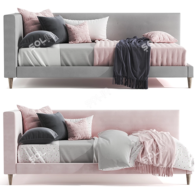 Cozy Corner Timo Bed for Ultimate Comfort 3D model image 3