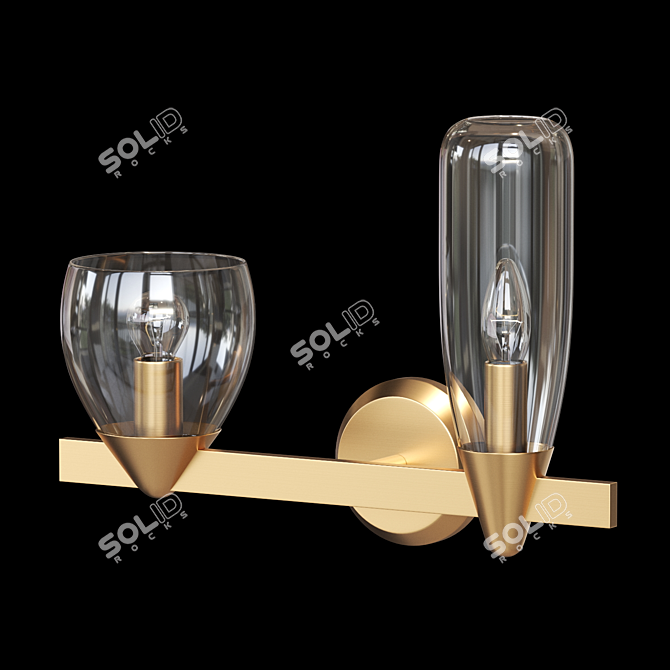 Sleek Glass Wall Lamp | Lampatron KLEFI 3D model image 1