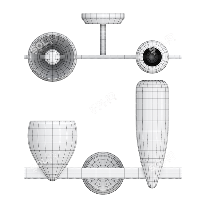 Sleek Glass Wall Lamp | Lampatron KLEFI 3D model image 3