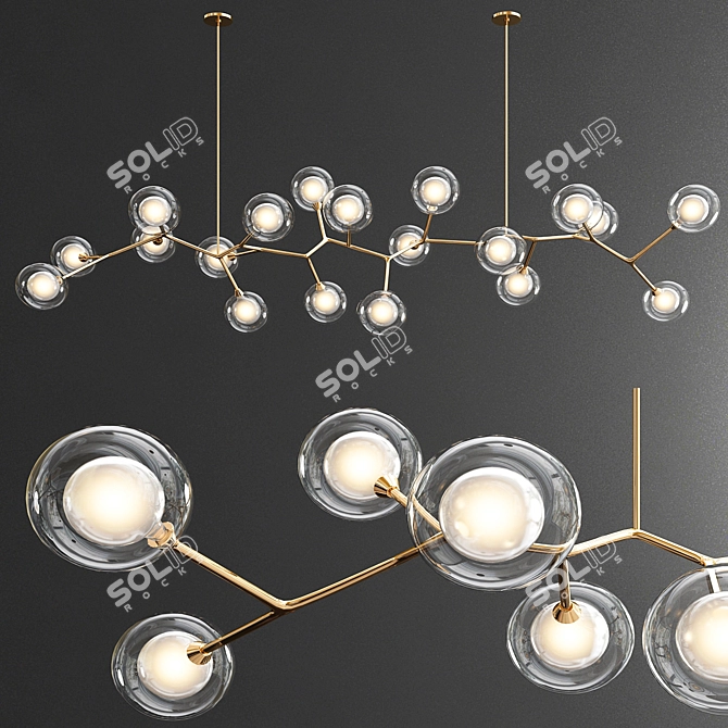 Ethereal Nebula & Giffin Chandelier 3D model image 3