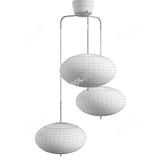 Elegant Bolete Chandelier: Illuminate in Style 3D model image 2