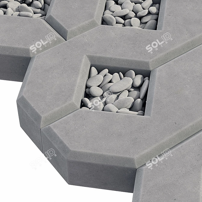 EcoSquare Stone: Thick, Textured, Smoothing Geometry 3D model image 4
