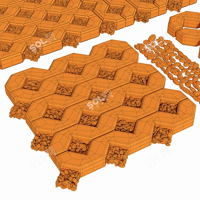 EcoSquare Stone: Thick, Textured, Smoothing Geometry 3D model image 8