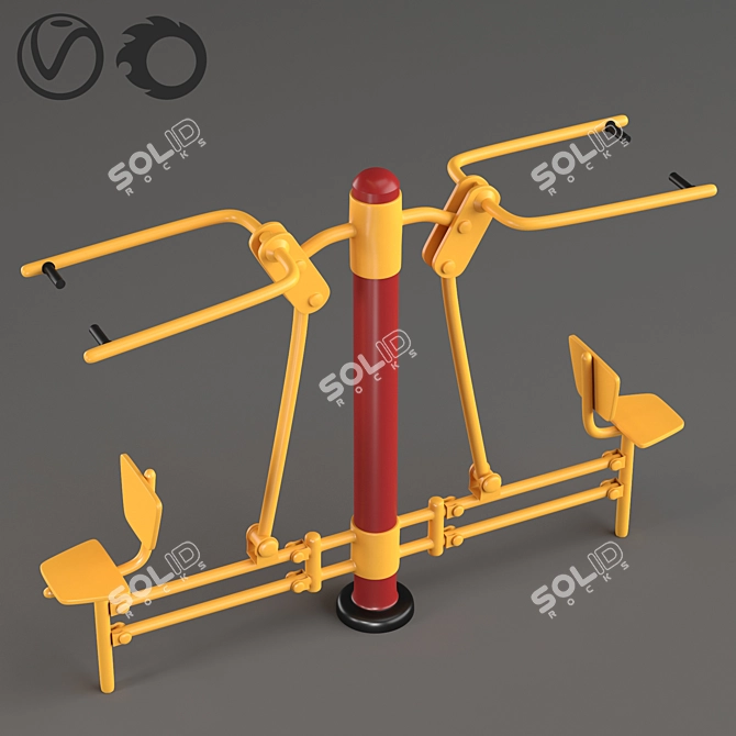 Dynamic Fun Zone Amusement Set 3D model image 1