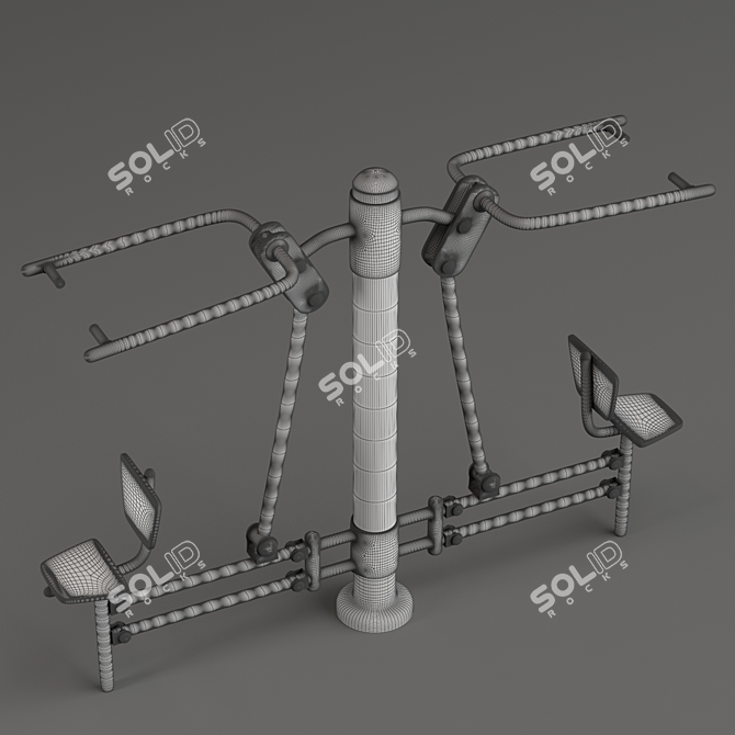 Dynamic Fun Zone Amusement Set 3D model image 4