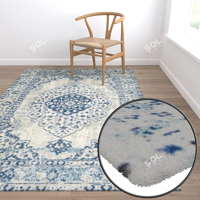 High-Quality Carpet Set 3D model image 5