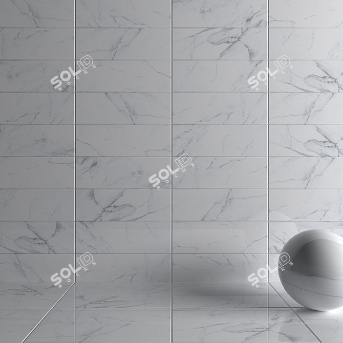 Borghini Bianco Marble Wall Tiles 3D model image 3