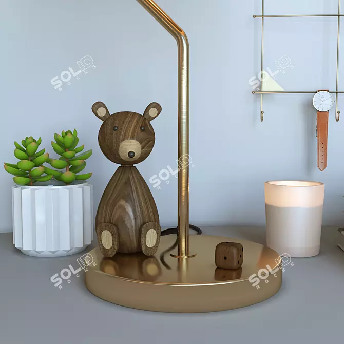 Desk Dream Set | Delicate Workspace Decor 3D model image 5