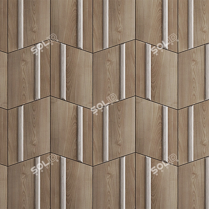 Dynamic Wood Panel 3D model image 1