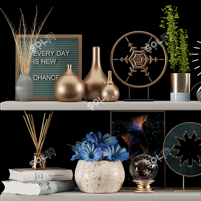 Vintage Decor Set 2015 3D model image 2