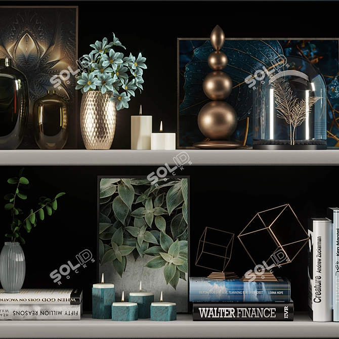 Vintage Decor Set 2015 3D model image 3