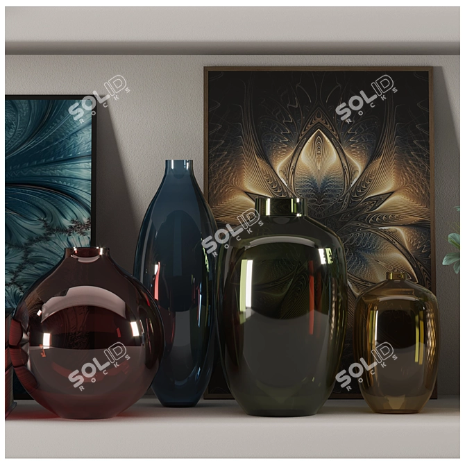 Vintage Decor Set 2015 3D model image 8