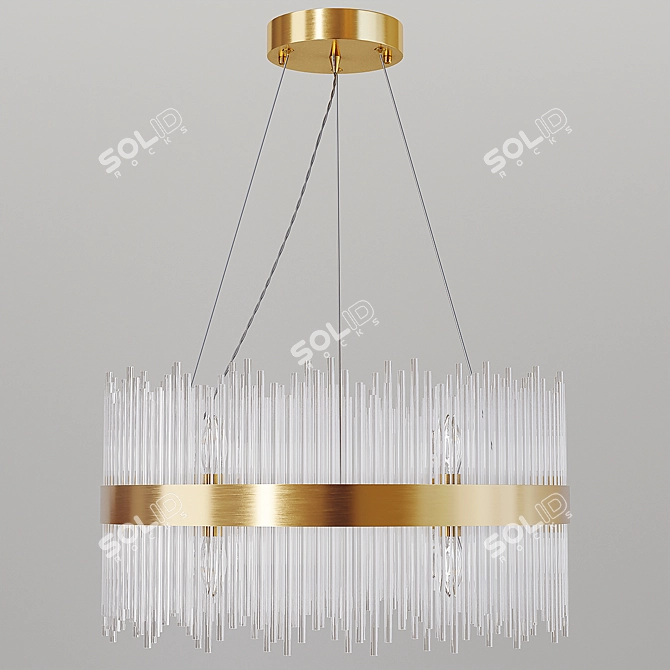 Elegant Glass Chandelier: 62GDW-901-600 3D model image 1