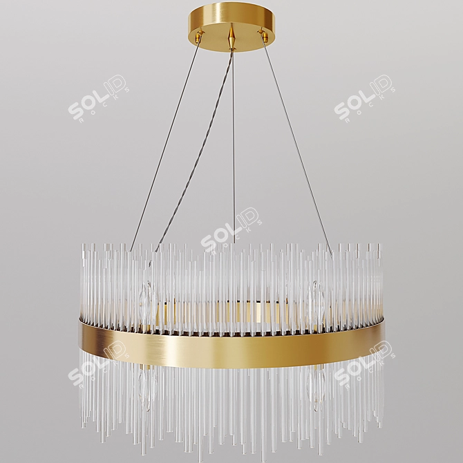 Elegant Glass Chandelier: 62GDW-901-600 3D model image 2